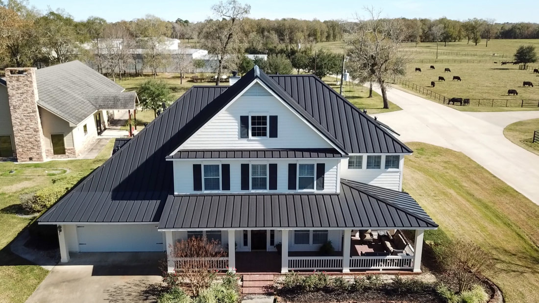Completed metal roof by Houston Metal Roofing Services