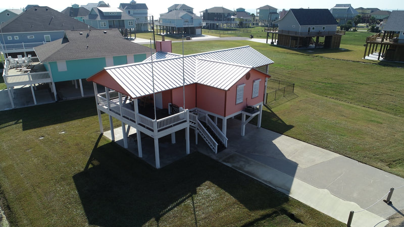 Houston metal roof aerial video 16