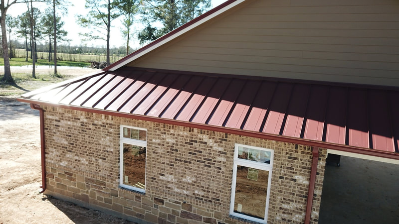 Houston metal roof aerial video 7