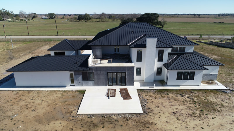 Houston metal roof aerial video 2