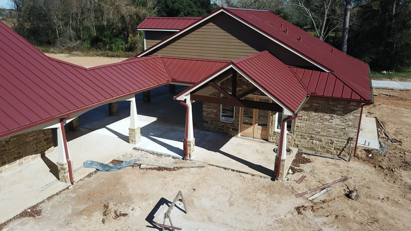 Houston metal roof aerial video 6